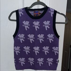 Heaven by Marc Jacobs logo knit tank purple vest/sleeveless sweater Size S